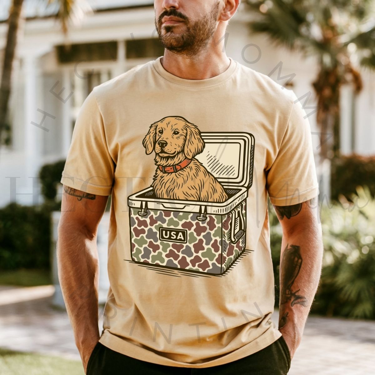 HUNTING DOG *YELLOW LAB* - DTF TRANSFER