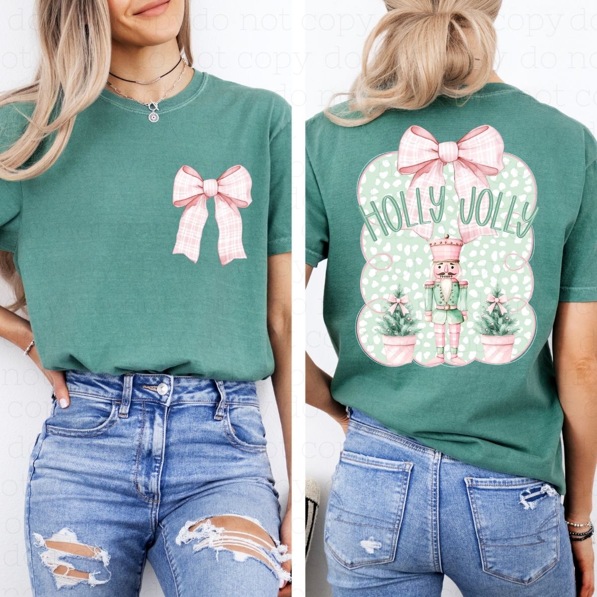 COQUETTE HOLLY JOLLY *FRONT+BACK* - DTF TRANSFER