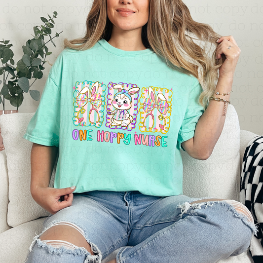 COQUETTE ONE HOPPY NURSE - DTF TRANSFER - Hectic Momma Printing