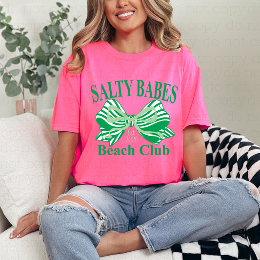 COQUETTE SALTY BABES - GREEN TEXT - DTF TRANSFER - Hectic Momma Printing