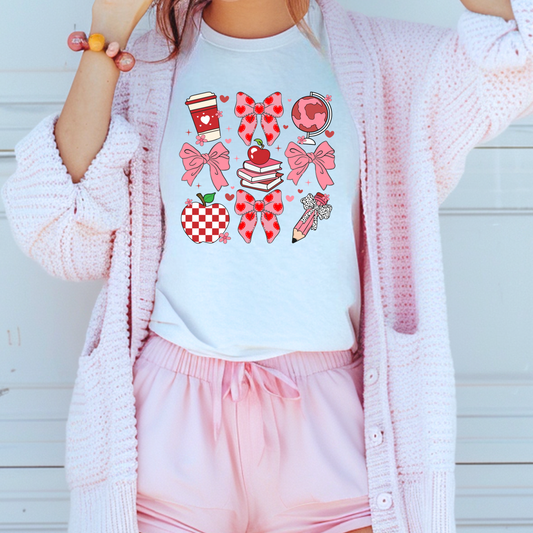 TEACHER COQUETTE VALENTINES DTF TRANSFER - Hectic Momma Printing