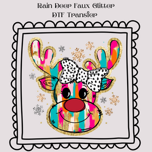 Rain Deer Faux Glitter