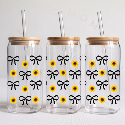 COQUETTE SUNFLOWERS & BOWS - UV DTF