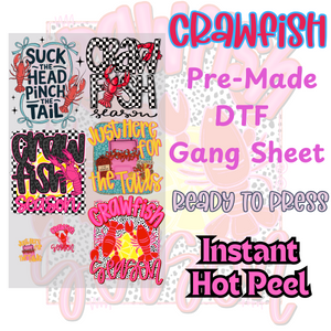 Crawfish DTF Transfer Bundle - Ready to press for Shirts and Crafters #DTFTransfers #DTF