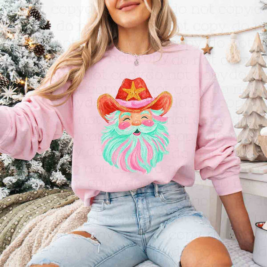 PAINTED SANTA COWBOY - DTF TRANSFER