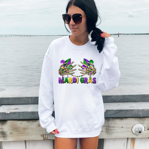 Mardi Gras Skellie hands DTF
