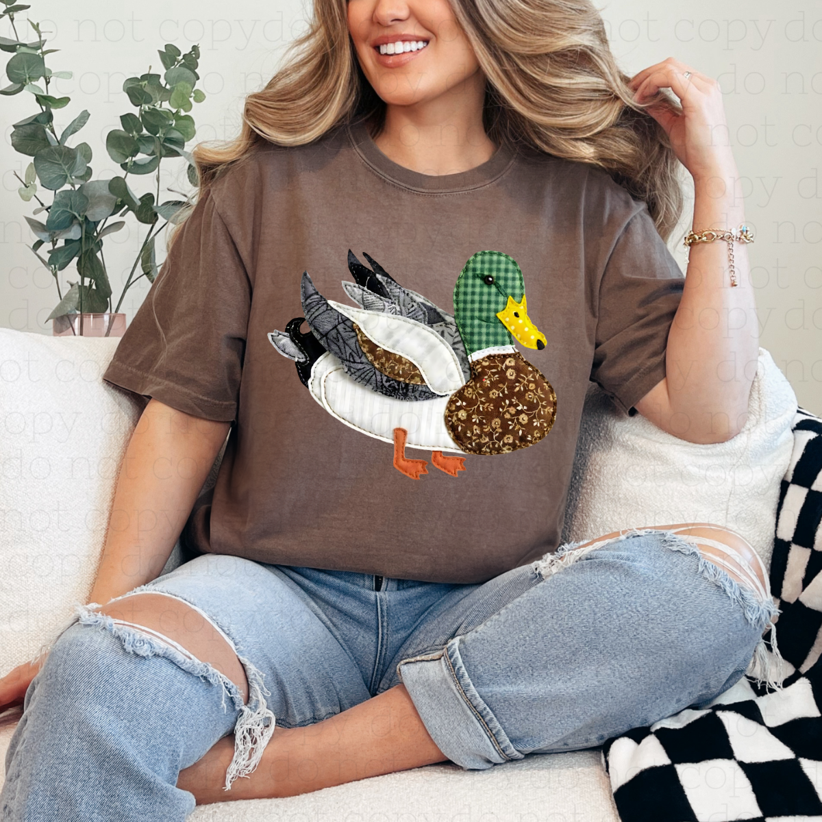 PATCHWORK DUCK - FAUX YARN - DTF TRANSFER