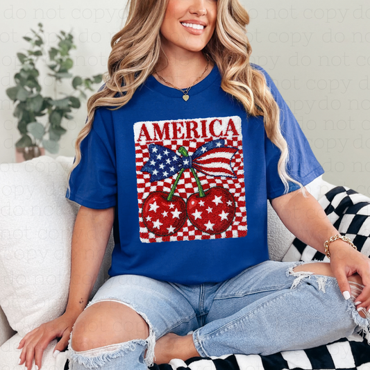 COQUETTE AMERICA - FAUX YARN - DTF TRANSFER