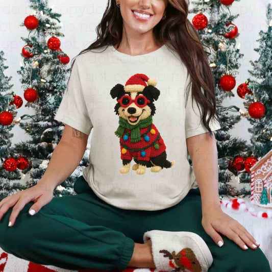 CHRISTMAS AUSSIE *FAUX YARN* - DTF TRANSFER