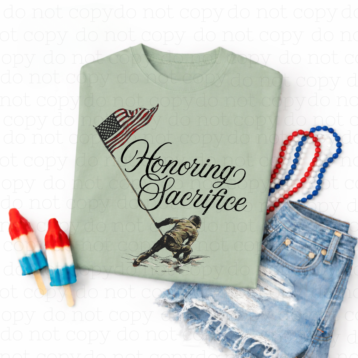 HONORING SACRIFICE - DTF TRANSFER - Hectic Momma Printing