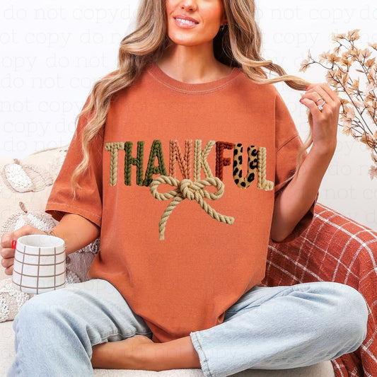 COQUETTE THANKFUL *FAUX YARN* - DTF TRANSFER