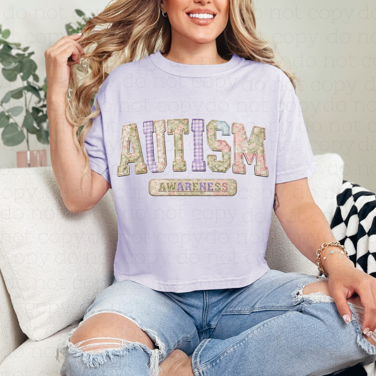 PATCHWORK AUTISM AWARENESS - DTF TRANSFER
