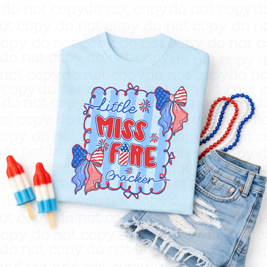 COQUETTE LITTLE MISS FIRECRACKER - DTF TRANSFER - Hectic Momma Printing