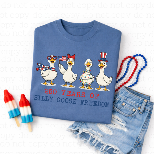 250 YEARS OF SILLY GOOSE FREEDOM - DTF TRANSFER - Hectic Momma Printing