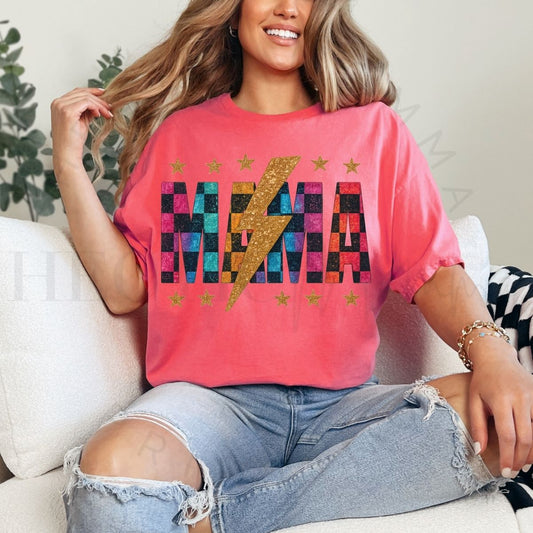 MAMA *FAUX GLITTER* - DTF TRANSFER