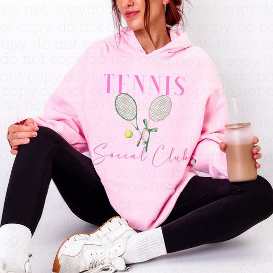 COQUETTE TENNIS SOCIAL CLUB - DTF TRANSFER - Hectic Momma Printing