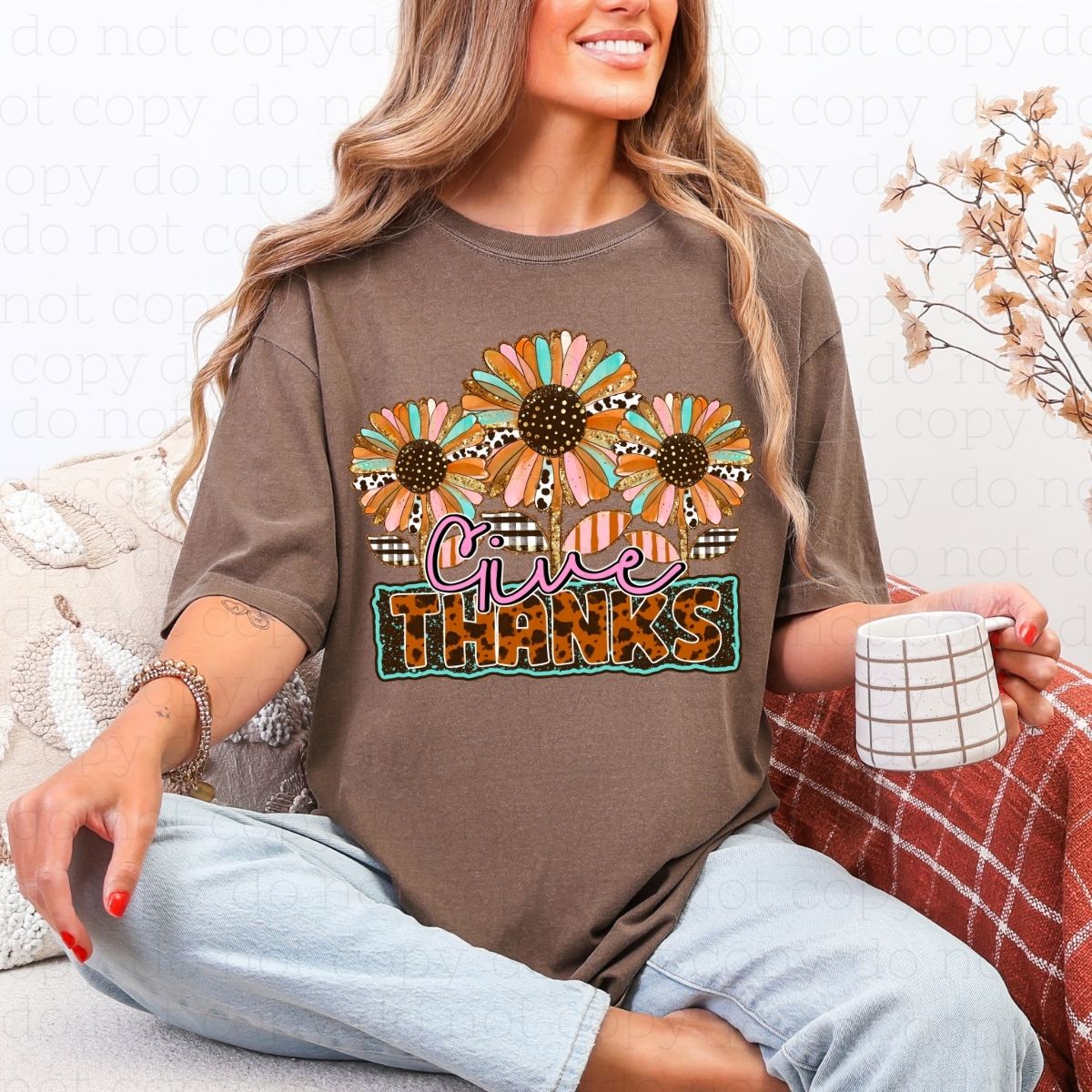 GIVE THANKS - DTF TRANSFER