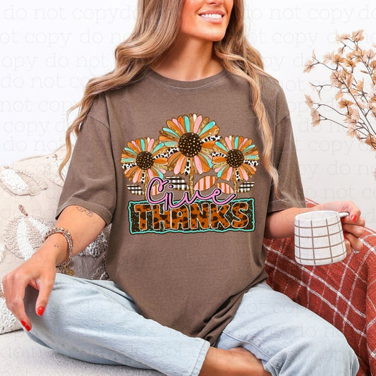 GIVE THANKS - DTF TRANSFER