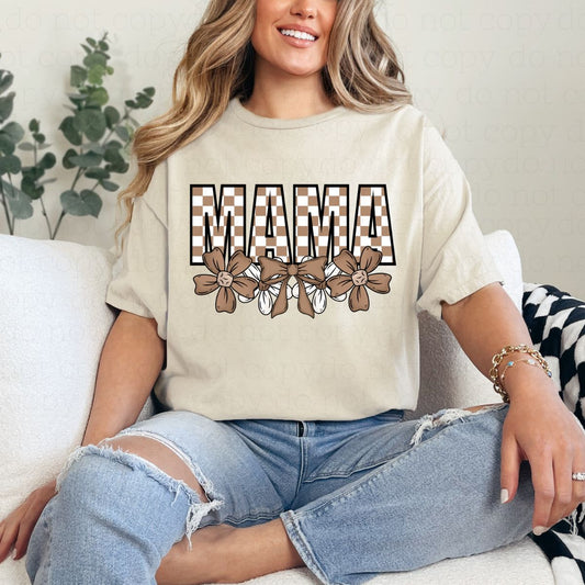 COQUETTE CHECKERED FLORAL MAMA - DTF TRANSFER