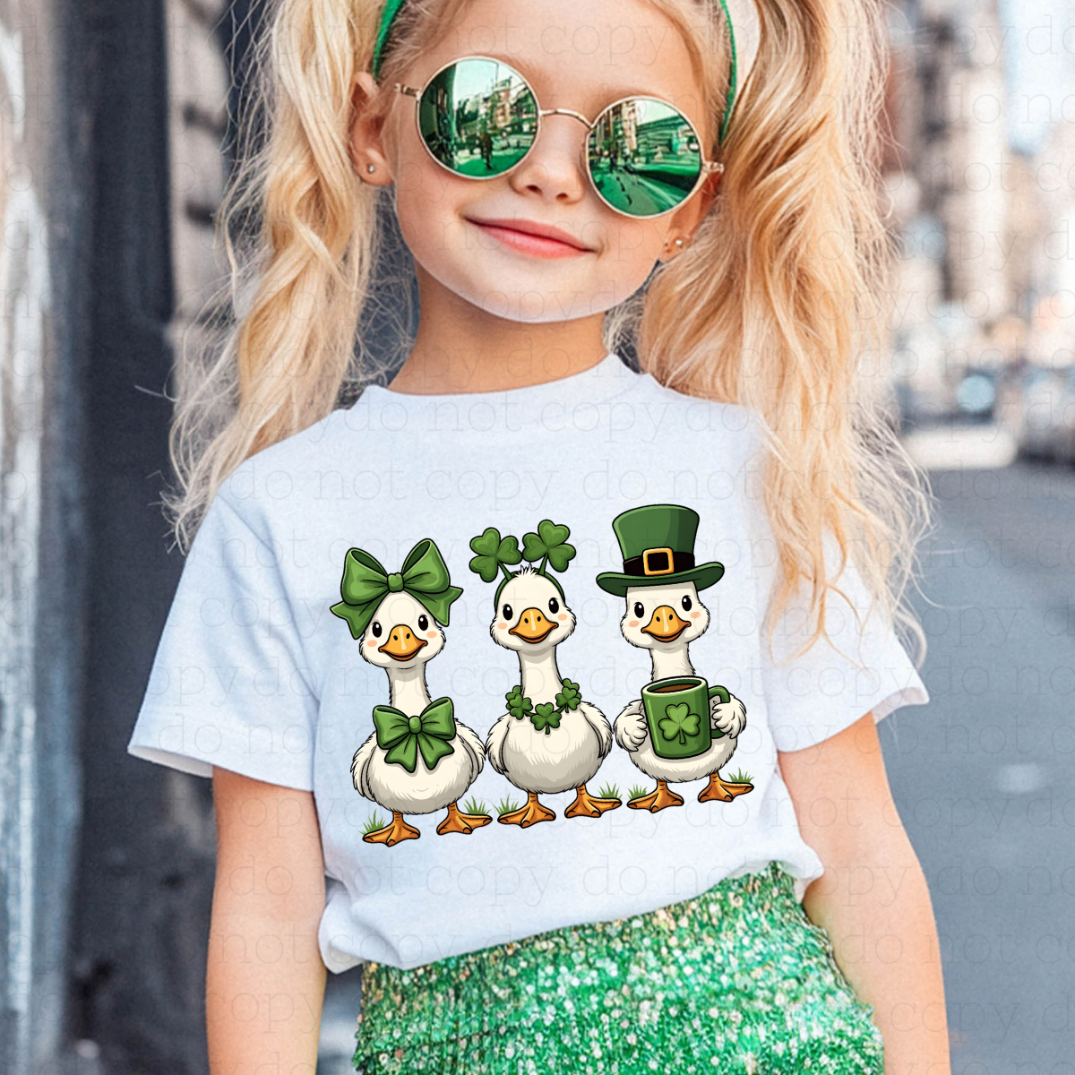 COQUETTE ST PATRICKS DAY GOOSE - DTF TRANSFER - Hectic Momma Printing