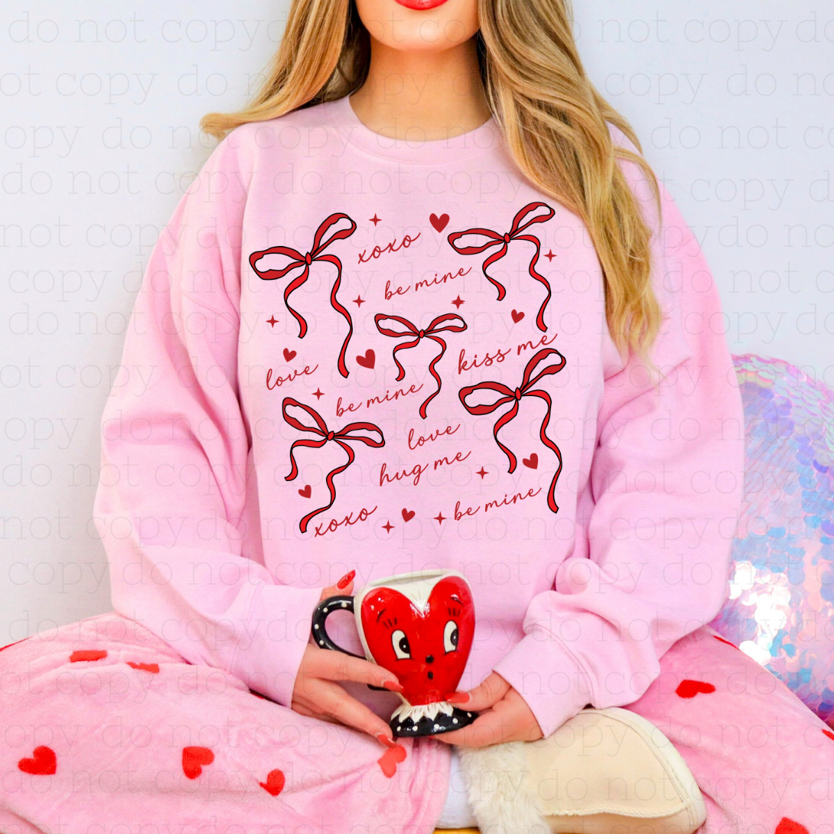 COQUETTE LOVE DAY SAYINGS DOODLE - DTF TRANSFER