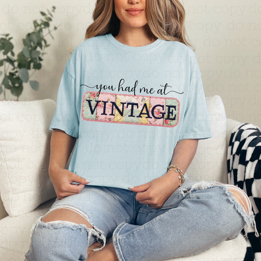 YOU HAD ME AT VINTAGE - DTF TRANSFER - Hectic Momma Printing