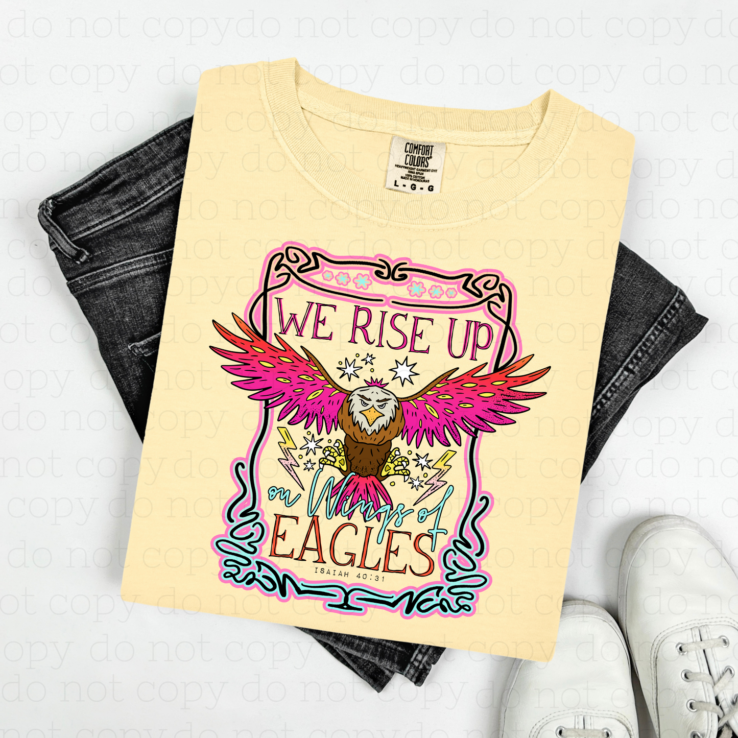 WE RISE ON WINGS OF EAGLES - DTF TRANSFER