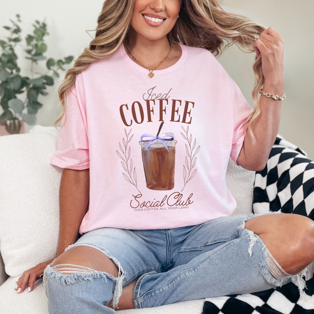 COQUETTE ICED COFFEE SOCIAL CLUB - DTF TRANSFER - Hectic Momma Printing