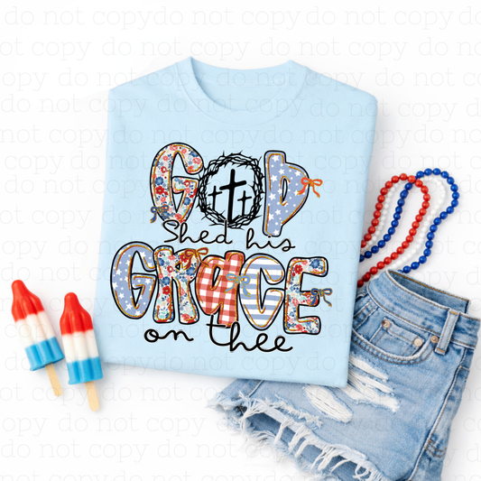 COQUETTE GOD SHED HIS GRACE ON THEE - DTF TRANSFER - Hectic Momma Printing