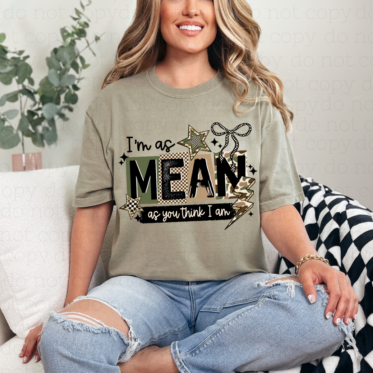 COQUETTE I'M AS MEAN AS YOU THINK I AM - DTF TRANSFER