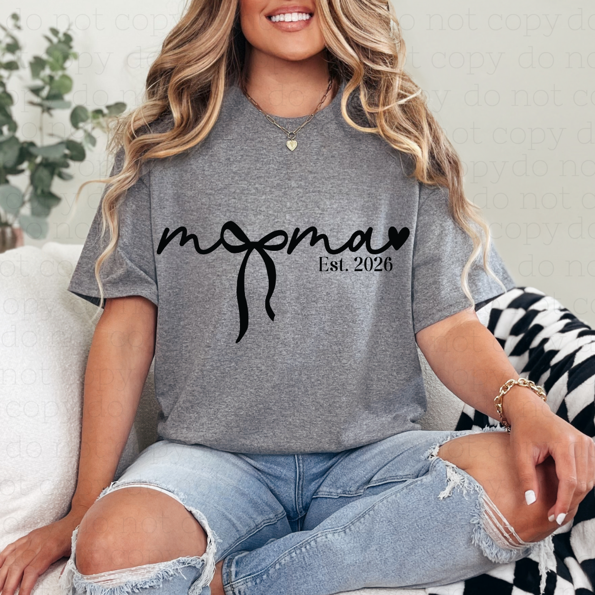 COQUETTE MAMA EST 2026 - BLACK TEXT - DTF TRANSFER