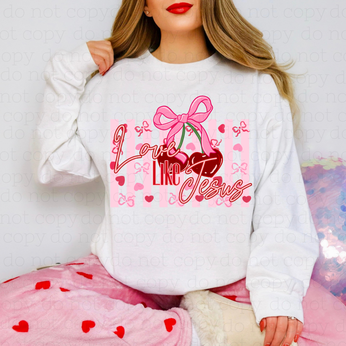 COQUETTE LOVE LIKE JESUS - DTF TRANSFER