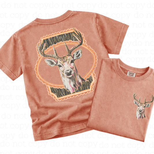 CAMO DEER FRAME - FRONT+BACK - DTF TRANSFER