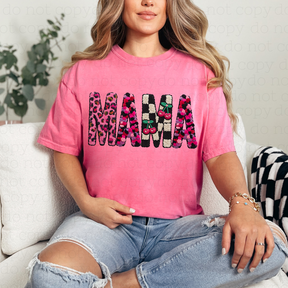 MAMA - FAUX YARN - DTF TRANSFER