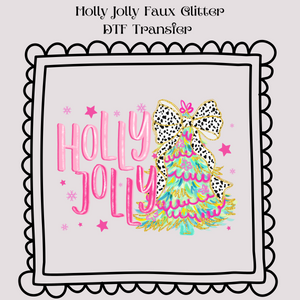 Holly Jolly  Faux Glitter