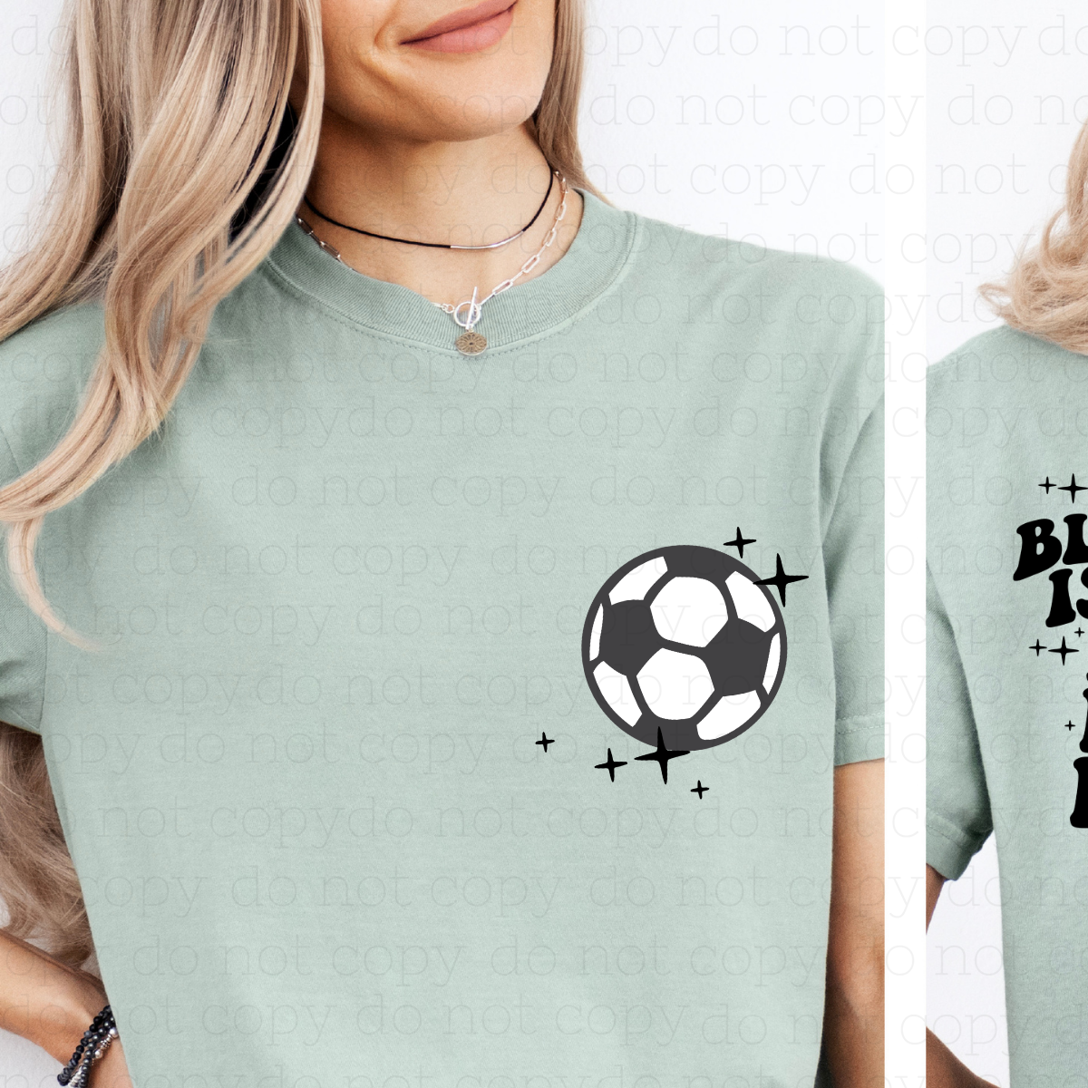 ON THE BLEACHERS - SOCCER - FRONT+BACK - DTF TRANSFER - Hectic Momma Printing
