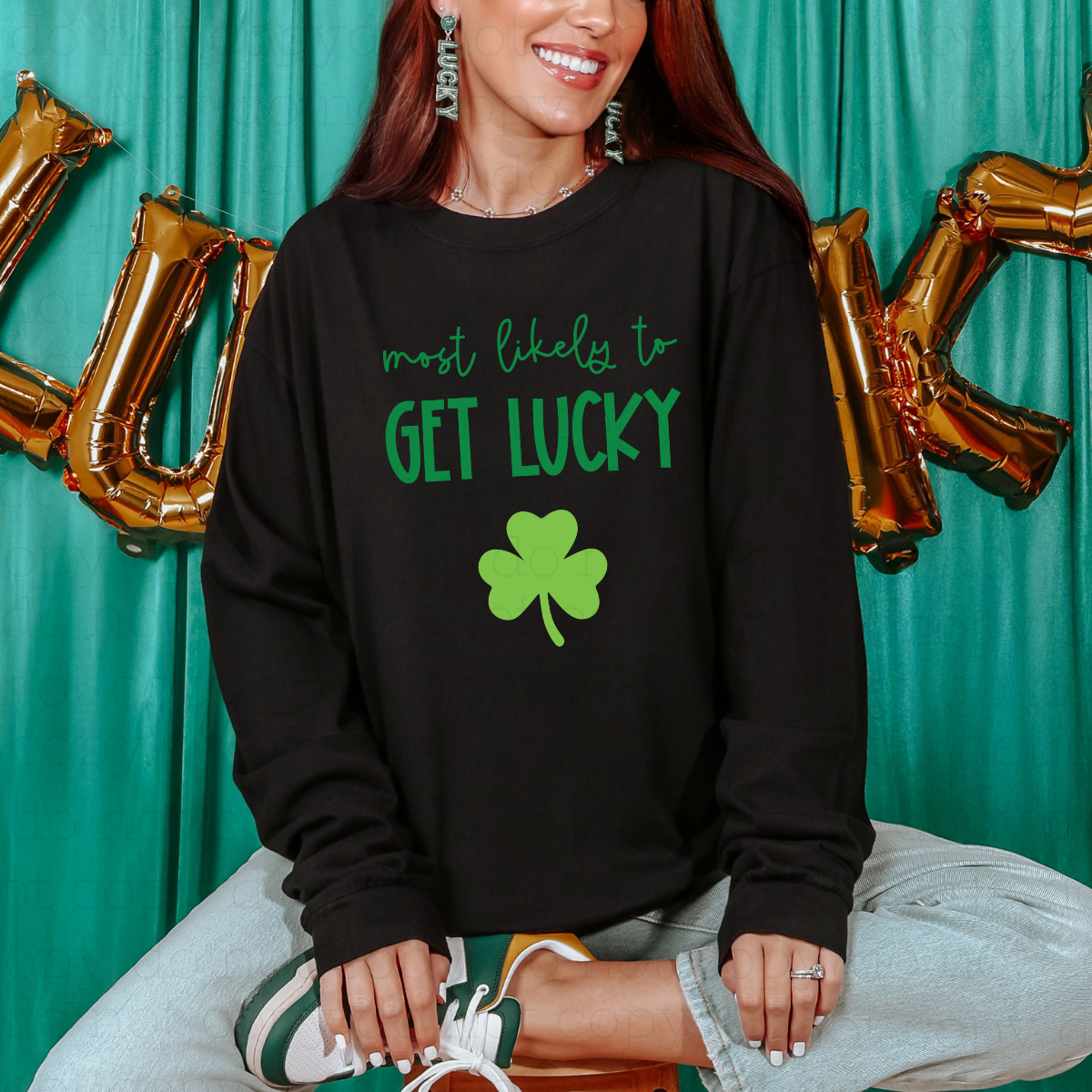 MOST LIKELY TO GET LUCKY - DTF TRANSFER - Hectic Momma Printing