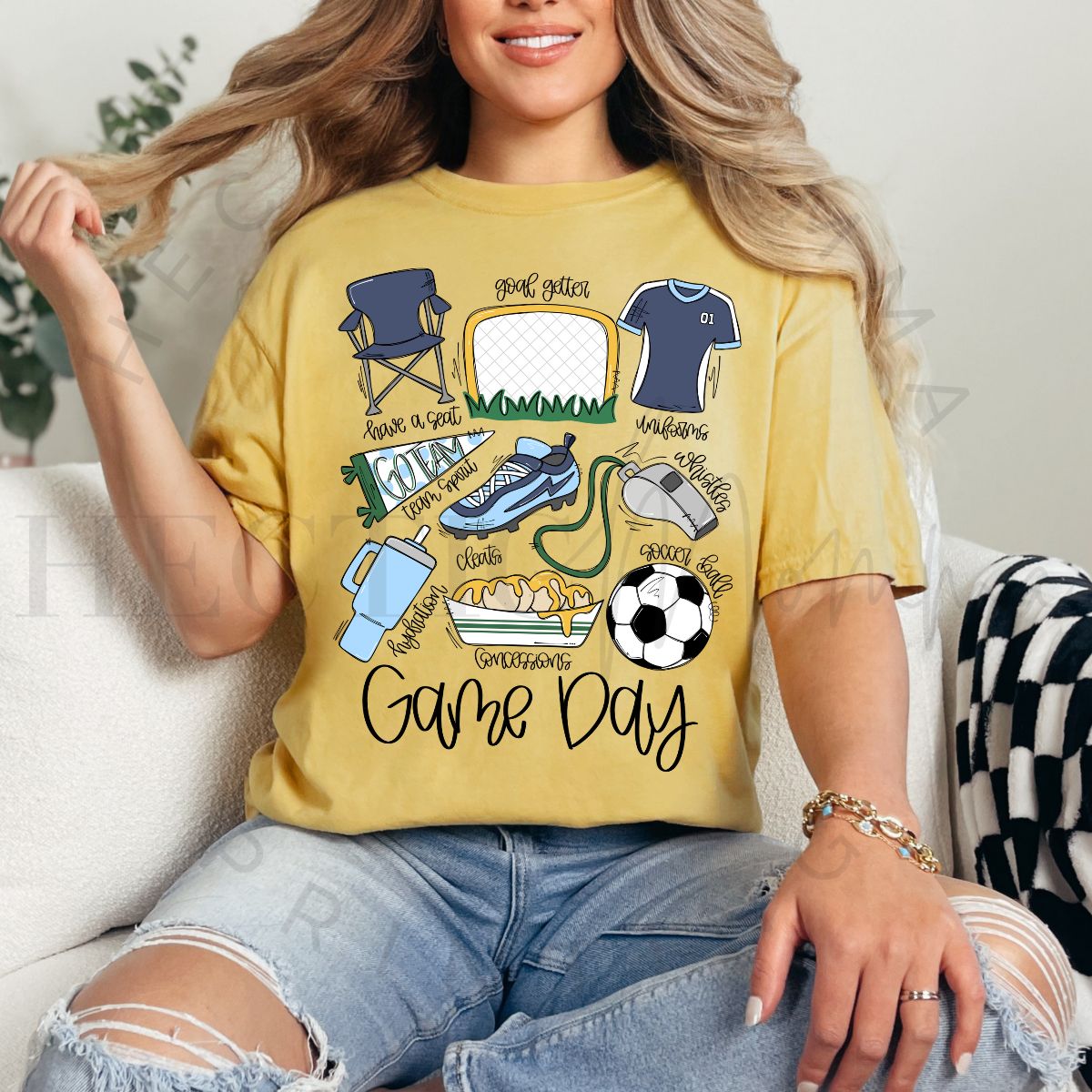 GAME DAY SOCCER DOODLE - DTF TRANSFER