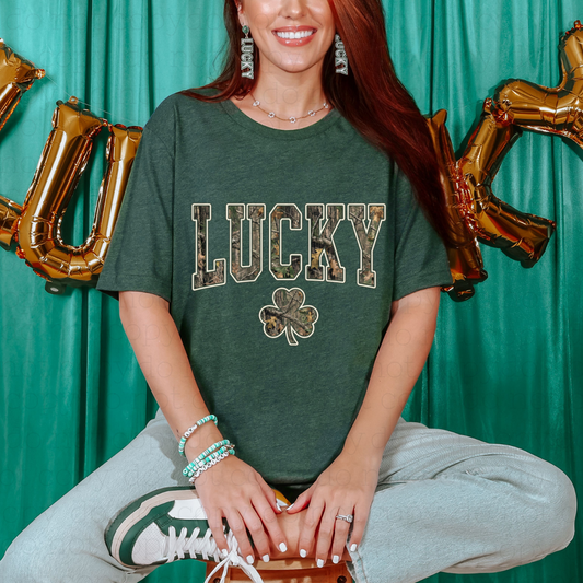 CAMO LUCKY - DTF TRANSFER - Hectic Momma Printing