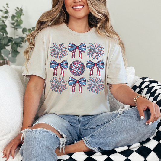 PATROTIC FIREWORKS & BOWS COQUETTE - DTF TRANSFER