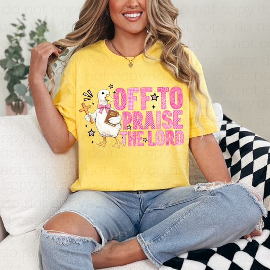 COQUETTE OFF TO PRAISE THE LORD - DTF TRANSFER