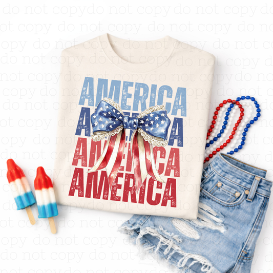 COQUETTE AMERICA - DTF TRANSFER - Hectic Momma Printing