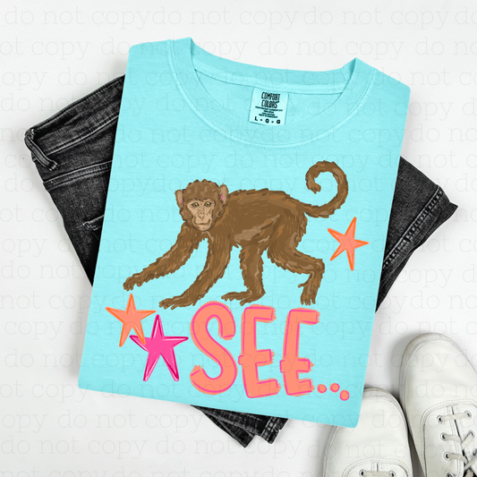 MONKEY SEE - GIRL - DTF TRANSFER