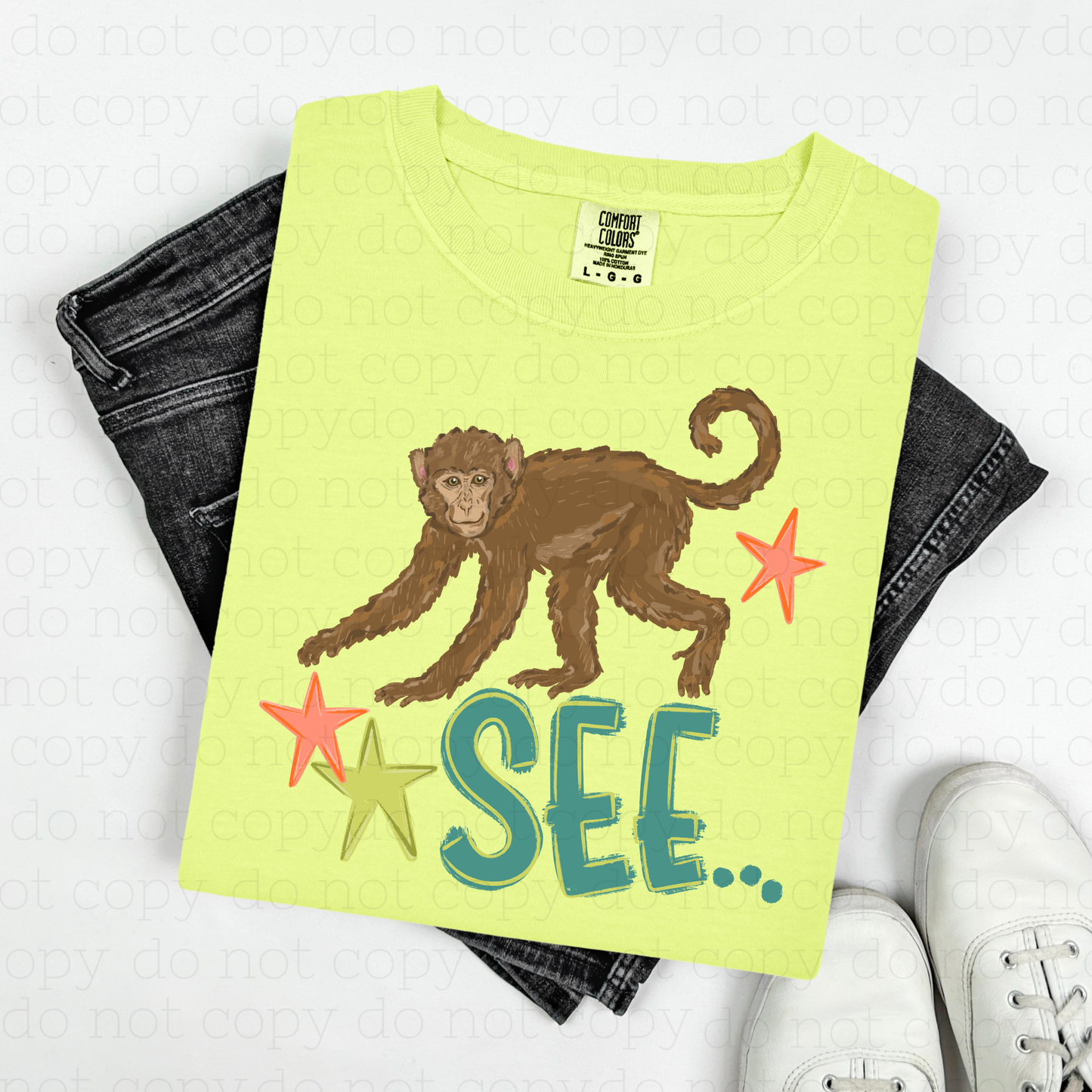 MONKEY SEE - BOY - DTF TRANSFER