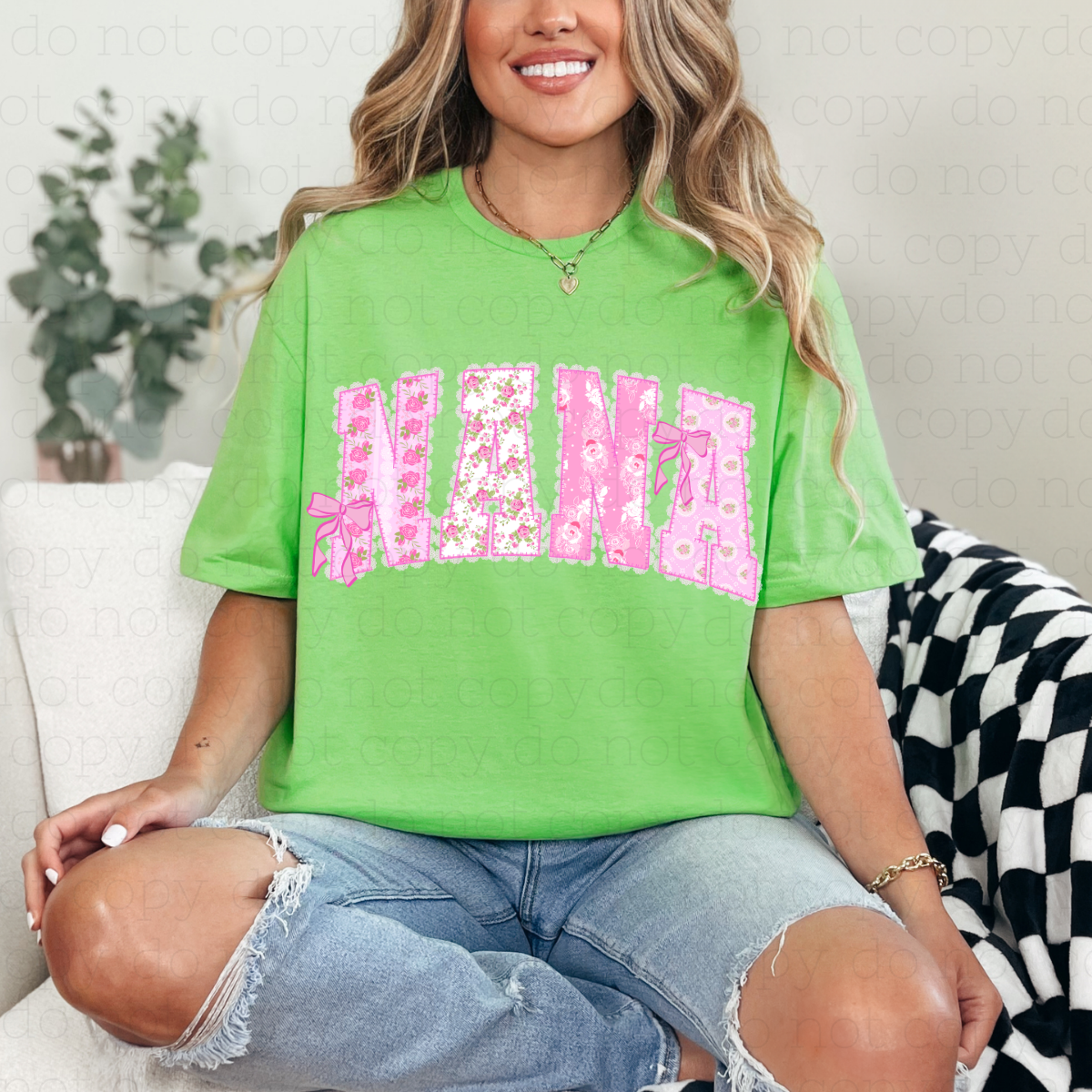 COQUETTE PREPPY NANA - DTF TRANSFER - Hectic Momma Printing