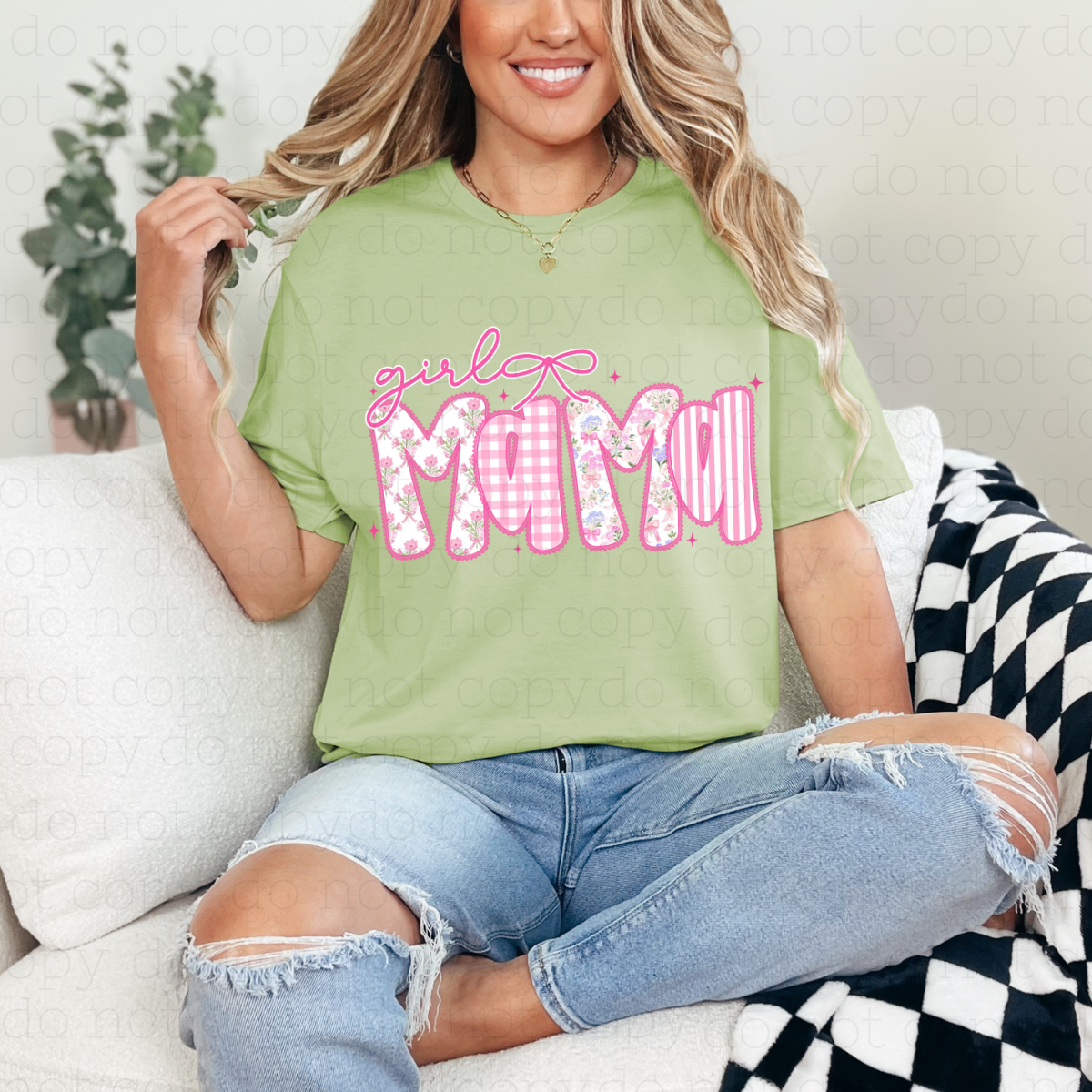 COQUETTE GIRL MAMA - DTF TRANSFER - Hectic Momma Printing