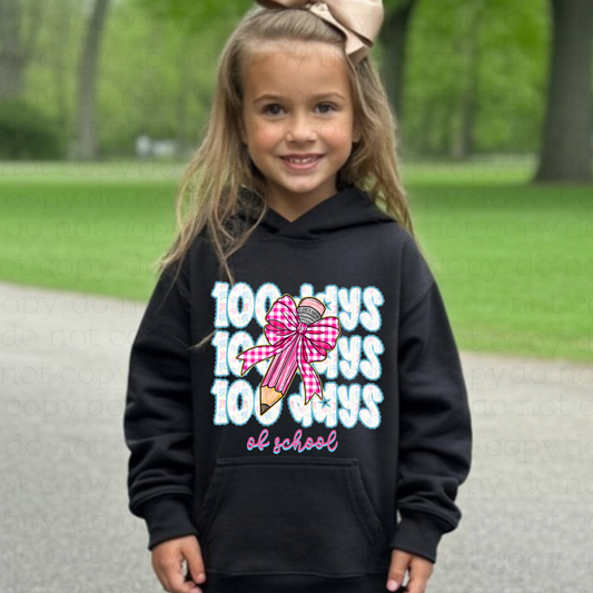 COQUETTE 100 DAYS OF SCHOOL - BLUE AND PINK - DTF TRANSFER