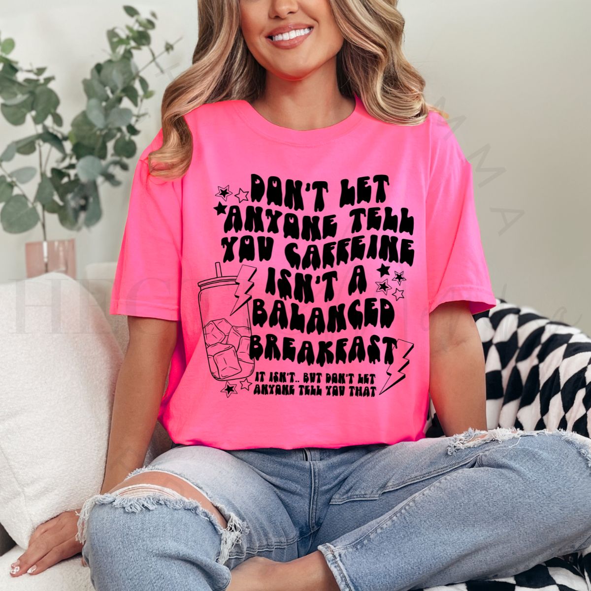 DON'T LET ANYONE TELL YOU CAFFEINE ISN'T A BALANCED BREAKFAST - DTF TRANSFER