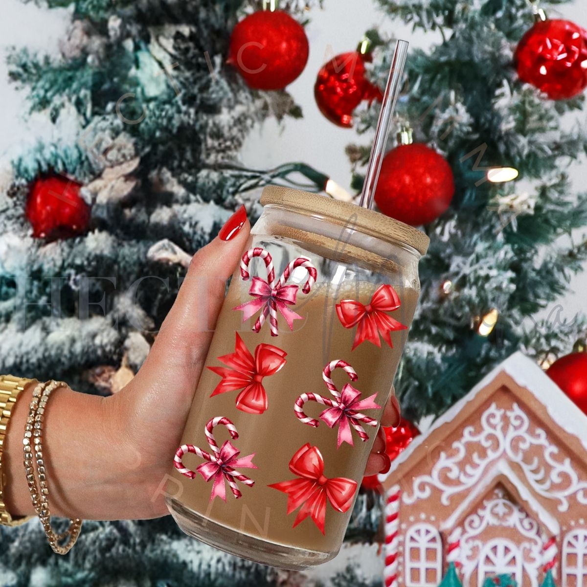 COQUETTE CANDY CANES - UV DTF