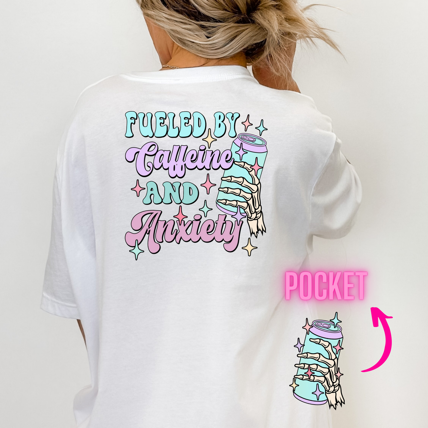 Fueled by Iced Caffeine and Anxiety DTF Transfer